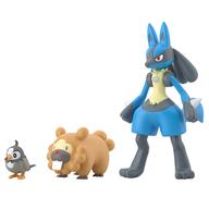 Pokémon Scale World Sinnoh 2 Starly, Bidoof & Lucario Trading Figure image 1