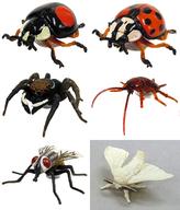 トレーディングフィギュア 全6種セット 「カプセルQミュージアム 実践!ひっつき虫図鑑 -部屋の壁の昆虫王国-」