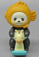 トレーディングフィギュア 揺り木馬に乗るパンパン(木馬水色) 「Planet Bear ミニパンパンファミリー ブラインドボックス」