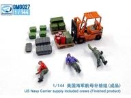 ミニカー 1/144 アメリカ海軍 艦載フォークリフト w/クルーフィギュア ＆ 積載物 [DMO0027] gambar 1