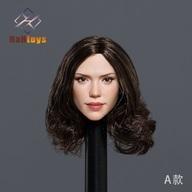 ドールアクセサリー 1/6 ヨーロッパ人女性カスタムヘッドA(Black Medium Curly Hair) HAH-005A