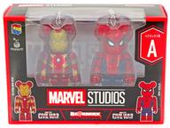 Trading Figure - BE@RBRICK 100% 2-Piece (Ball Chain) A. Iron Man Mark 46 & Spider-Man - Happy Kuji Marvel Studios