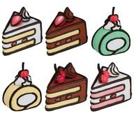 Trading Figure 2D Cake Collection Complete Set of 6 image 1