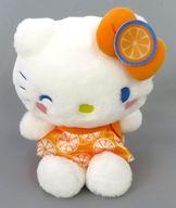 ぬいぐるみ キティ(オレンジ) フルーツポンチ柄おすわりドール(ぬいぐるみ) BIG タイプVol.1 「サンリオキャラクターズ」 Bild 1