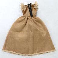 ドールアクセサリー 22cm用 フラットカラーロングドレス(薄茶) お人形教室SPドレス リカちゃんキャッスル・イベント限定