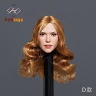 ドールアクセサリー 1/6 ヨーロッパ人女性カスタムヘッドD(Gold Long Curly Hair) HAH-005D