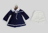 ドールアクセサリー MSD/MDD用 編み上げワンピ＆キュロットセット・ミニ 「ラ・ペルソナーレコレクション/ブルーレーベル」 ドールズ・パーティー39・アフター限定