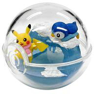 トレーディングフィギュア ピカチュウ＆ポッチャマ 「ポケットモンスター テラリウム風フィギュア ピカチュウといっしょ!」 ポケモンセンター限定