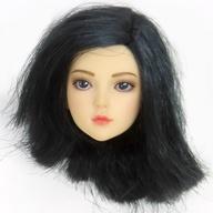 ドールアクセサリー 1/6用 女性ヘッド(ペール/黒髪ミディアム) 画像 1