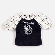 ドールアクセサリー 22cm用 プリントラグランTシャツ(ブラック) 「Blythe-ブライス-」 Dear Darling fashion for dolls