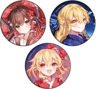 バッジ・ビンズ 01.霊夢＆魔理沙＆フランドール 浴衣ver.(描き起こしイラスト) 缶バッジ3個セット 「東方Project」 รูปภาพ 1