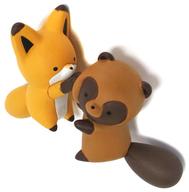 トレーディングフィギュア ぐえー 「PUTITTO タヌキとキツネ2」