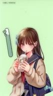 キャラカード 石浜芽衣(制服) コラボクリアカード 「虹のコンキスタドール×茉莉花ちゃんの好感度はぶっ壊れている」 対象タイトル購入特典 รูปภาพ 1