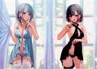 クリアファイル 早乙女志乃＆白雪恋 描き下ろしクリアファイルセット ベビードールver. 「千種みのり×ドン・キホーテ」