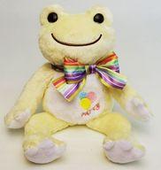 ぬいぐるみ ピクルス(イエロー) にじいろリボンシリーズ ビーンドール 「pickles the frog-かえるのピクルス-」 รูปภาพ 1
