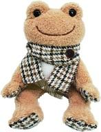 ぬいぐるみ ピクルス(ブラウン) ブラウンチェック ビーンドール 「pickles the frog-かえるのピクルス-」