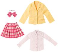 ドールアクセサリー 1/3 45cm用 ブレザー制服set(イエロー×ピンクチェック)
