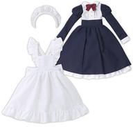 ドールアクセサリー 45cm用 クラシカルメイドset(ネイビー)