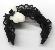 ドールアクセサリー 1/6用 ヘッドドレス(黒/リボン＆天使の羽)
