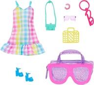 ドールアクセサリー バービー いっしょにおでかけ! チェックワンピースとアクセサリーセット 「Barbie -バービー-」
