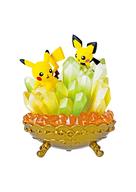 食玩 トレーディングフィギュア 1.ピカチュウ＆ピチュー 「Pokemon Gemstone Collection」 hình ảnh 1