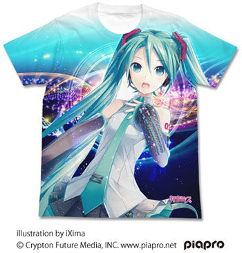 COSPA Hatsune Miku V3 - Full Graphic T-shirt ver.2.0 / WHITE - XL gambar 1