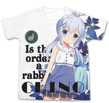 COSPA Is the order a rabbit?? - Chino Full Graphic T-shirt / WHITE - XL