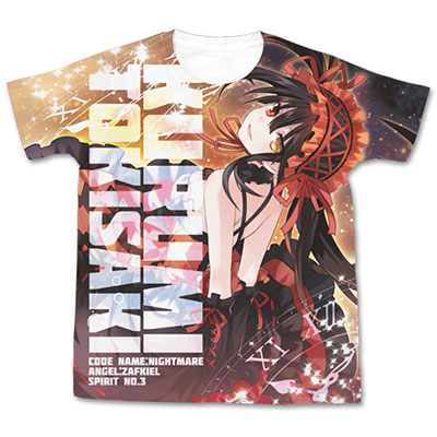 COSPA Date A Live Original Work Ver. - Kurumi Tokisaki Full Graphic T-shirt / WHITE - M
