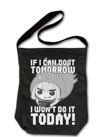 COSPA Himouto! Umaru-chan - I Won't Do It Today Shoulder Tote Bag / Black รูปภาพ 1