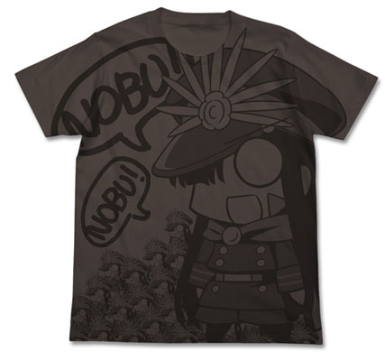 COSPA Fate/Grand Order Nobbu Guda Guda Honnouji All Print T-shirt / CHARCOAL - L