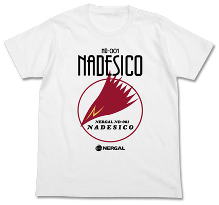 COSPA Martian Successor Nadesico Nadesico 로고 티셔츠/WHITE-L 이미지 1