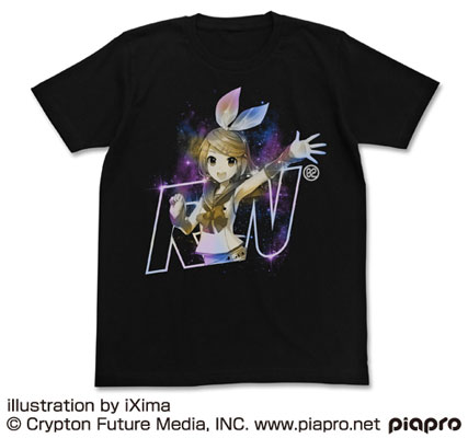 COSPA Kagamine Rin, Len V4X - Kagamine Rin V4X T-shirt / BLACK - L