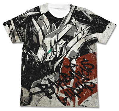 COSPA Mobile Suit Gundam: Iron-Blooded Orphans - Gundam Barbatos Lupus Full Graphic T-shirt / White - S