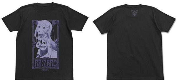 COSPA Re:ZERO -Starting Life in Another World- Emilia T-shirt / Black - M รูปภาพ 1