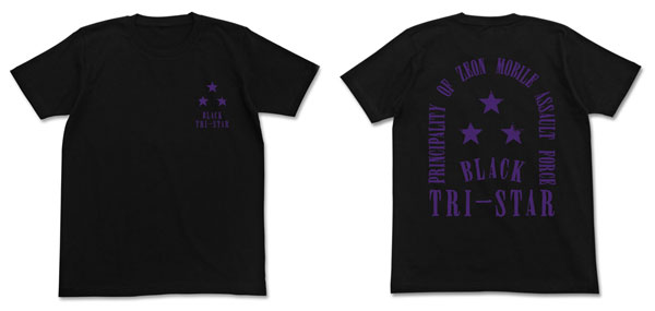 COSPA Mobile Suit Gundam - BLACK TRI-STAR T-shirt / BLACK - L gambar 1