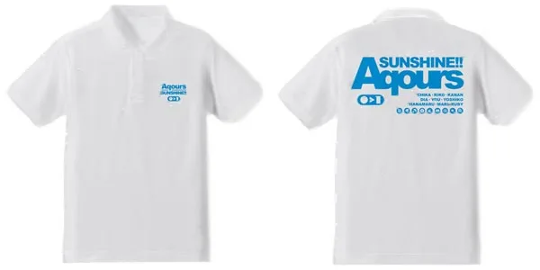 COSPA Love Live! Sunshine!! - Aqours Polo Shirt / WHITE - S