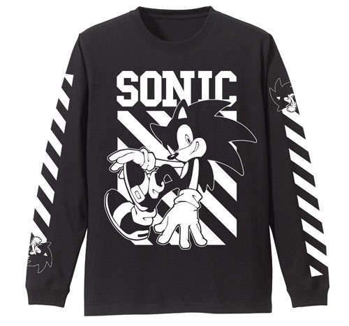 COSPA Sonic the Hedgehog - SONIC Long Sleeve T-shirt / BLACK-M 图片 1