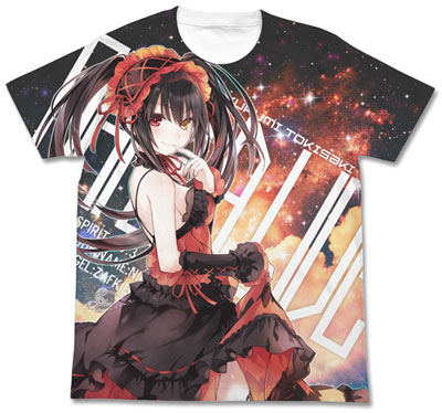 COSPA Date A Live Original Work Ver. - Kurumi Tokisaki Full Graphic T-shirt Ver.2 / WHITE-XL