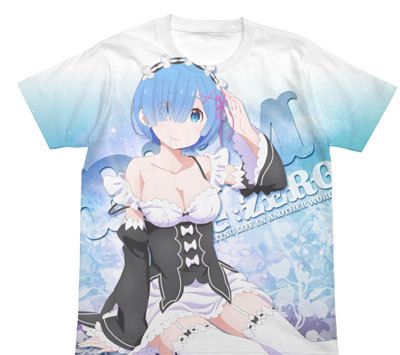 COSPA Re:ZERO -Starting Life in Another World- Rem Full Graphic T-shirt / WHITE-L