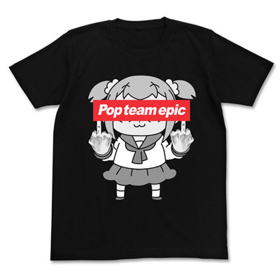 COSPA Pop Team Epic no Gyouretsu ga dekiru T-shirt / BLACK-M