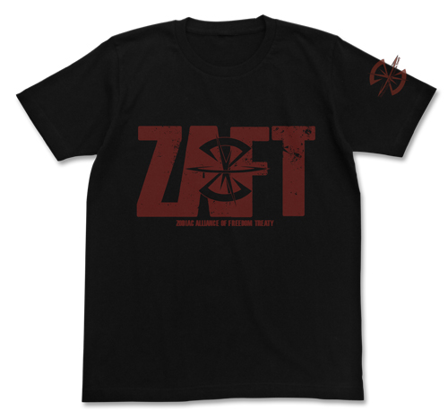 COSPA Mobile Suit Gundam SEED - Z.A.F.T Logo T-shirt / BLACK-S