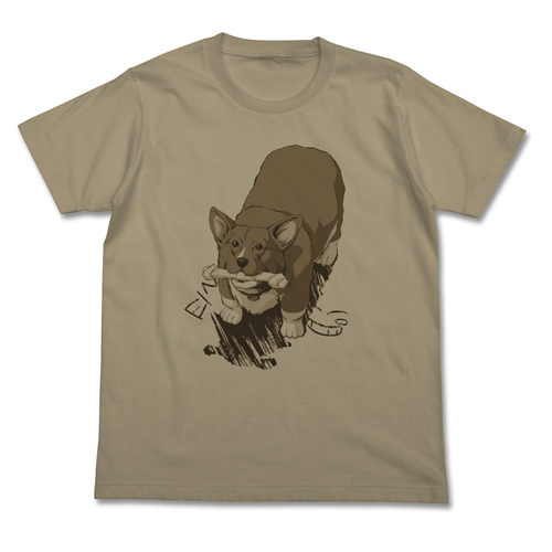 COSPA Cowboy Bebop - Ein with Bone-shaped Gum T-shirt / SAND KHAKI-M hình ảnh 1