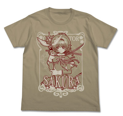 COSPA Cardcaptor Sakura: Clear Card - Clear Card Arc Sakura T-shirt / SAND KHAKI-XL