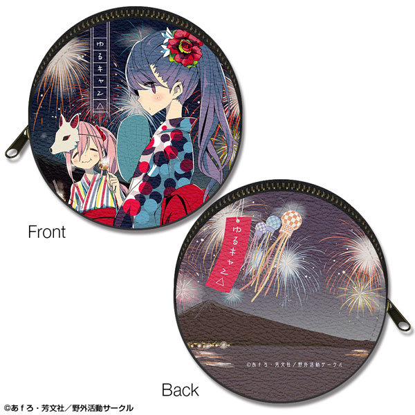 License Agent Yuru Camp - Marutto Leather Case: Design 04 (Nadeshiko Kagamihara & Rin Shima/C)