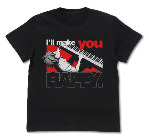 COSPA EVANGELION - "Kaworu Nagisa & Piano" T-shirt / BLACK - L