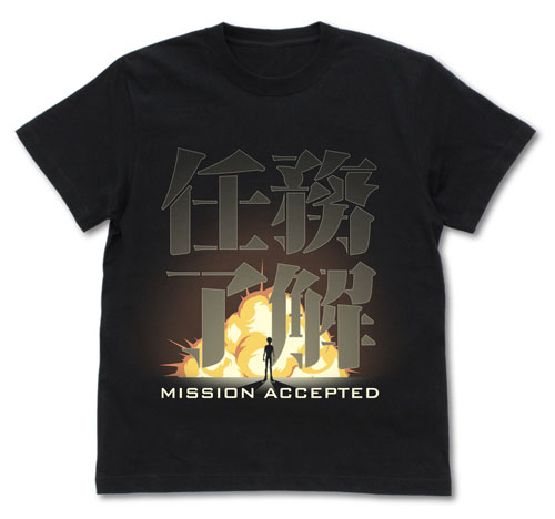 COSPA 機動戦士ガンダムW 「任務了解」Tシャツ/BLACK-XL 画像 1