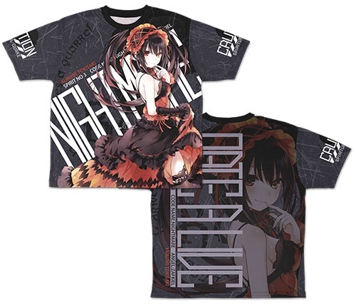 COSPA Date A Live Original Ver. Kurumi Tokisaki Double-sided Full Graphic T-shirt /XL
