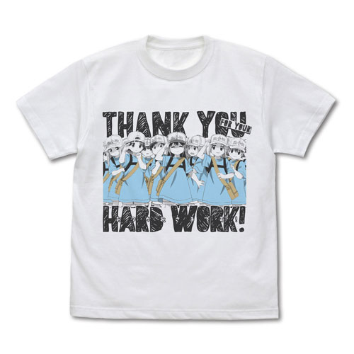 COSPA Cells at Work! Platelet's Thank You for Your Hard Work! T-shirt /WHITE-M