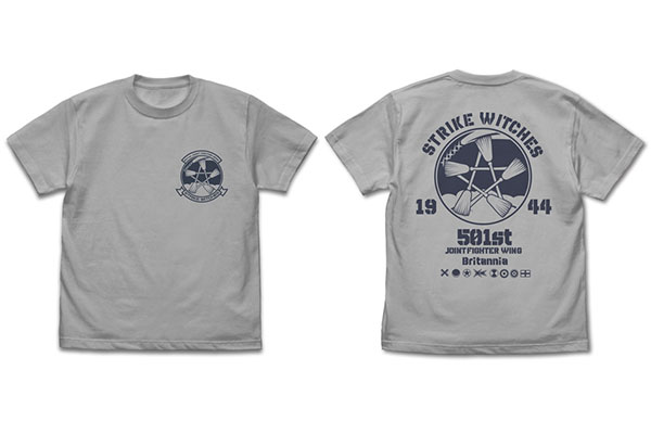COSPA Strike Witches ROAD to BERLIN STRIKE WITCHES Emblem T-shirt /LIGHT GRAY-XL