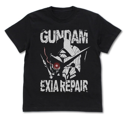 COSPA Mobile Suit Gundam 00 Gundam Exia Repair Head T-shirt /BLACK-L imagen 1